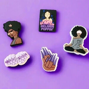 Black Girl Magic Croc Charms